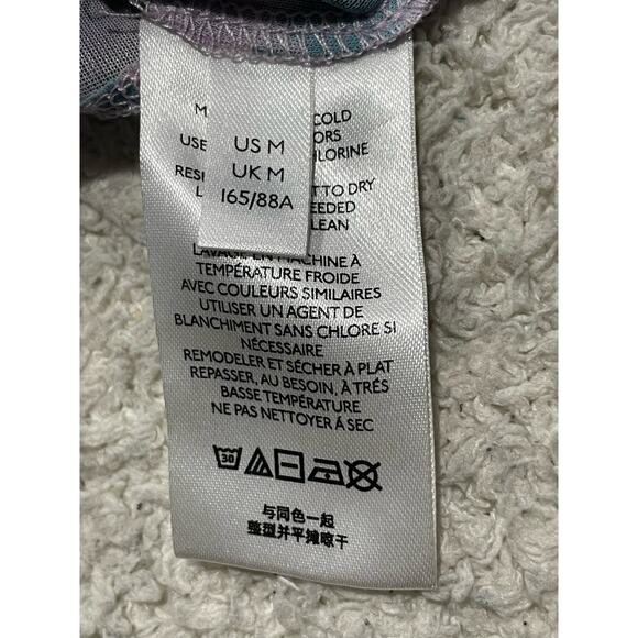 Urban Outfitters Y2K Mesh Cropped Ruched Button Up Top Womens Medium Purple Blue - Picture 15 of 15